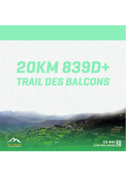TRAIL DES BALCONS 20KM 839D+
